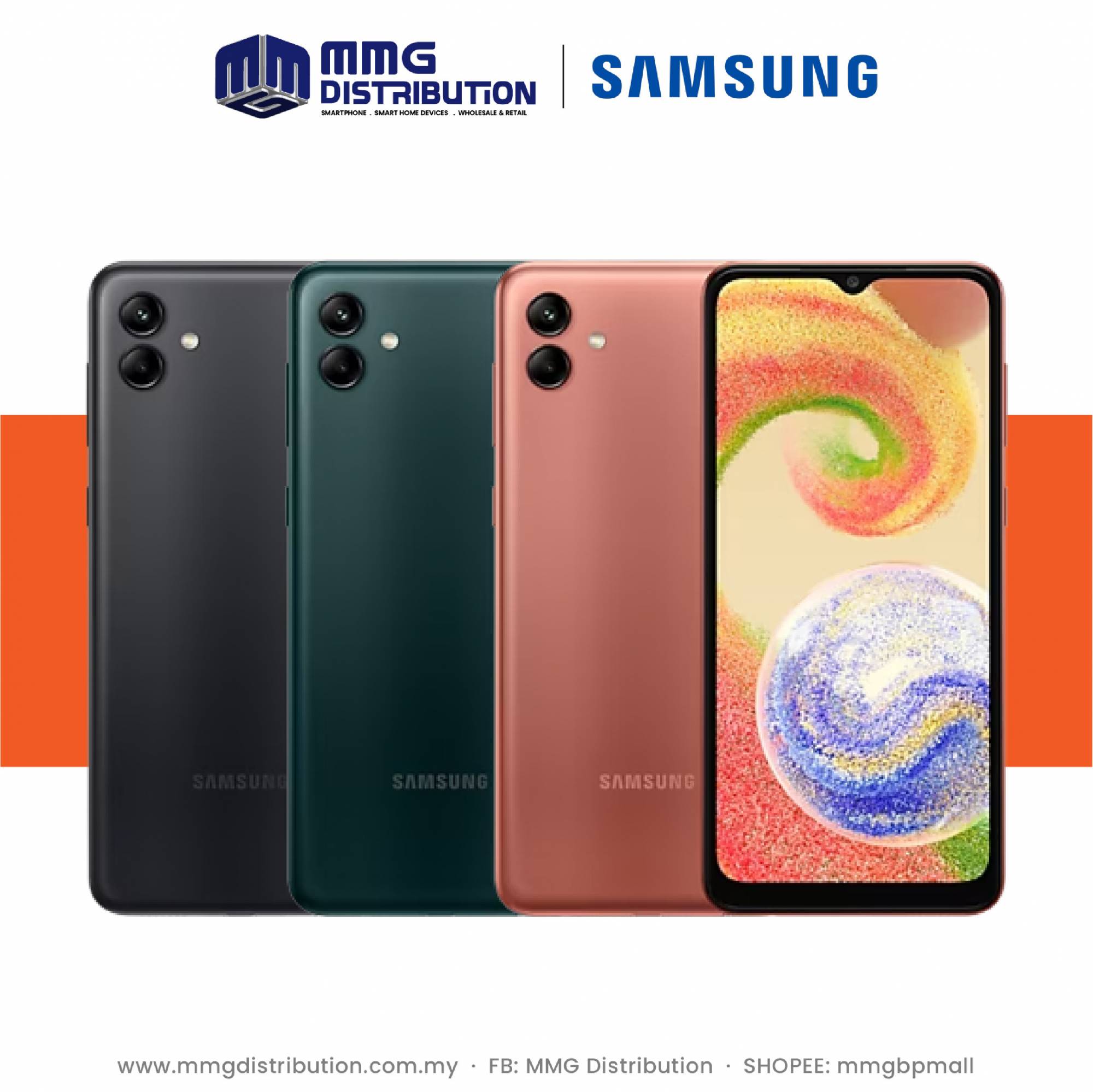 Samsung Galaxy A04 (3+32GB / 4+64GB) - Original Samsung Malaysia Set