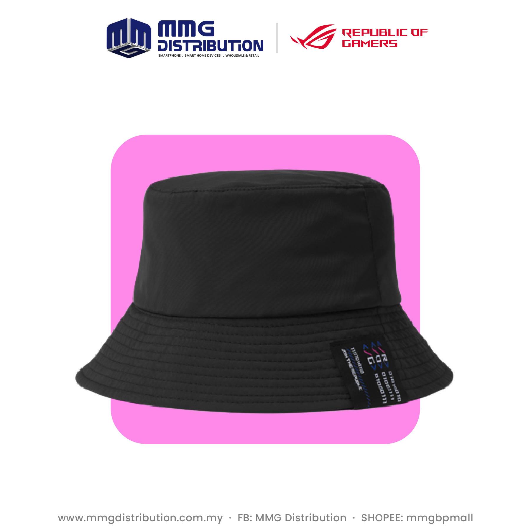 ASUS ROG Slash Bucket Hat Original ASUS Malaysia Set